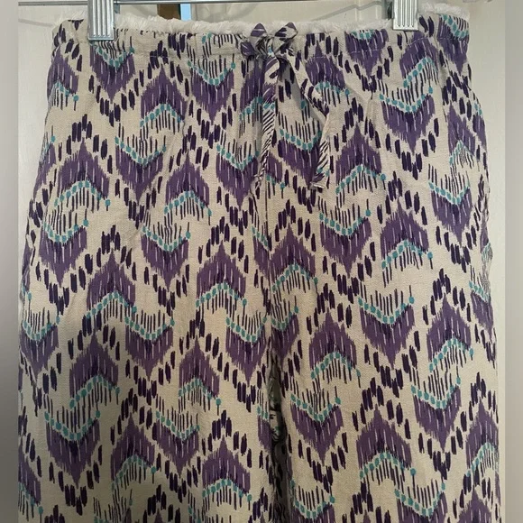 Zara Girls Wide Leg Pants Purple Print size 10 - Picture 5 of 5